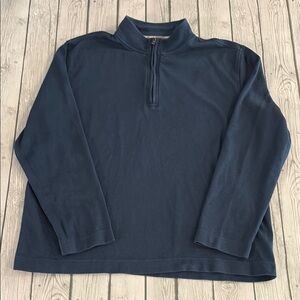 Geoffrey Beene Blue Zip Up Sweater